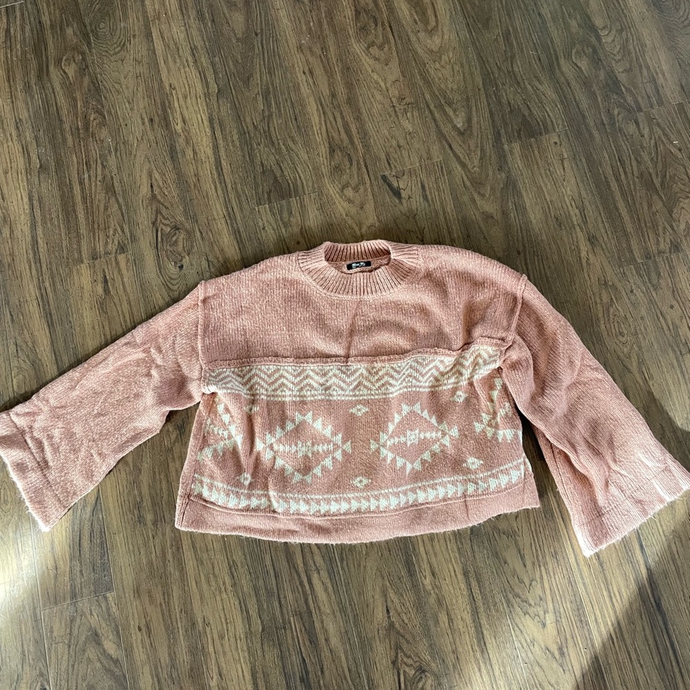 Miss Me Blush Pink Knit Sweater